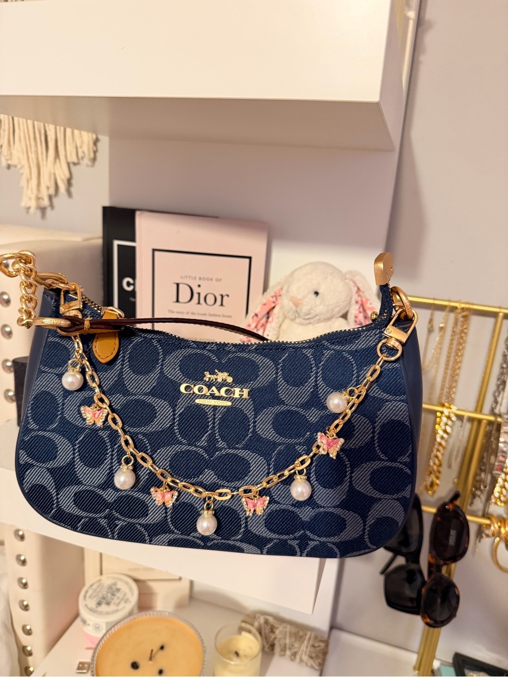 Coach Shoulder Bag with butterfly 🦋 charm